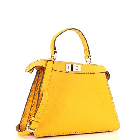 fendi lei selleria leather bag|Peekaboo ISeeU Medium Selleria .